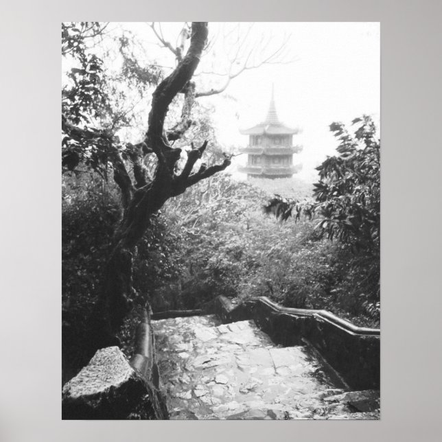 Poster Danang Vietnam, Vue Temple Marble Mountain (Devant)