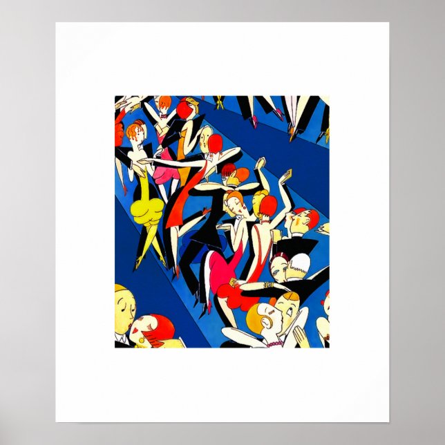 Poster Dancing Couples Vintage Art Deco (Devant)