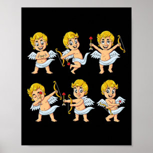 Poster Dancing Cupids Danser Défi Valentines Jours Garçon