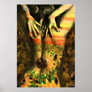 Poster Dancing Lady in Sunflower - Art de peinture origin