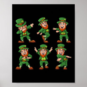 Poster Dancing Leprechauns St Patrick's Day Funny Boys Gi