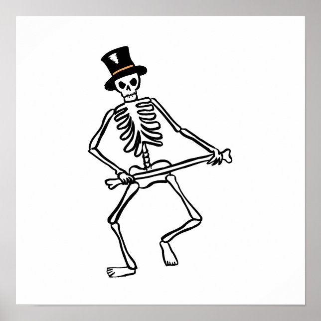 Poster Dancing Skeleton (Devant)