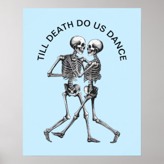 Poster Dancing Skeleton Couple