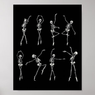 Poster Dancing Skeleton Llerinas Halloween Costume Llet G