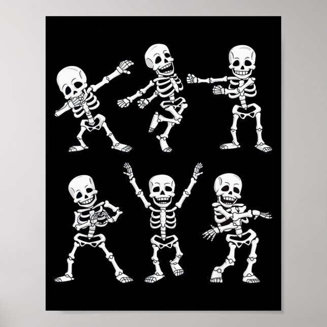 Poster Dancing Skeletons Dance Challenge Boys Girl Kids H (Devant)