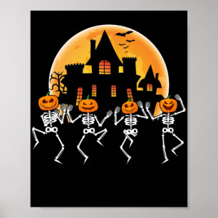 Poster Dancing Skeletons Dance Challenge Halloween effray