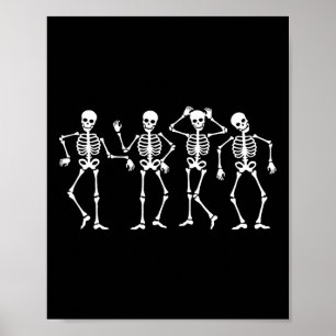 Poster Dancing Skeletons Halloween Dance Challenge Garçon