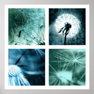 Poster Dandelion Art - Pusteblume Kunst Colage 2012 004