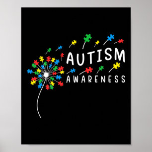 Poster Dandelion Puzzle Pièce Cool Autisme Garçons Enfant