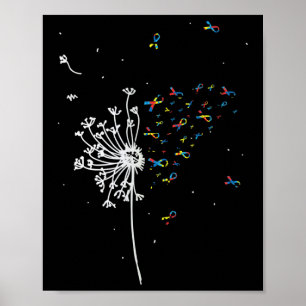 Poster Dandelion Puzzle Ruban Inspiration Autisme Aware