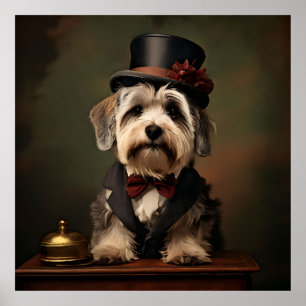 Poster Dandie Dinmont Terrier Attire victorienne