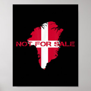 Poster Danemark Groenland Non À Vendre Annexe Groenland