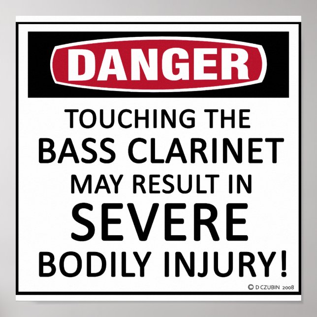 Poster Danger Bass Clarinet (Devant)