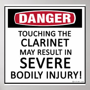 Poster Danger Clarinet