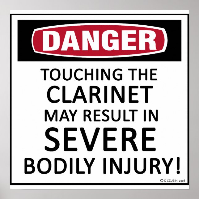 Poster Danger Clarinet (Devant)