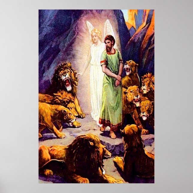 Poster Daniel 6 Dieu protège Daniel contre le harcèlement (Devant)