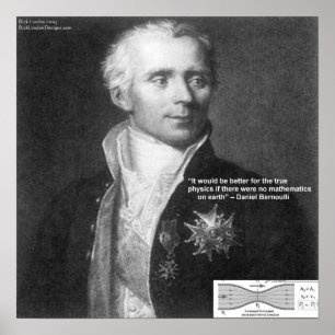 Poster Daniel Bernoulli Vrai Cadeaux de Physique et Voitu