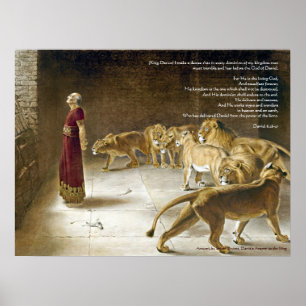 Poster Daniel dans la copie d'art de vers du repaire