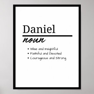 Poster Daniel, Garçon Nom Personnalisé Définition