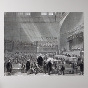 Poster Daniel O'Connell standing trial in 1844