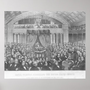 Poster Daniel Webster adressant les Etats-Unis