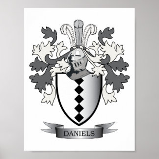 Poster Daniels Family Crest Armoiries