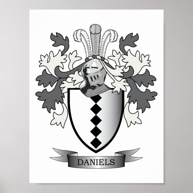 Poster Daniels Family Crest Armoiries (Devant)