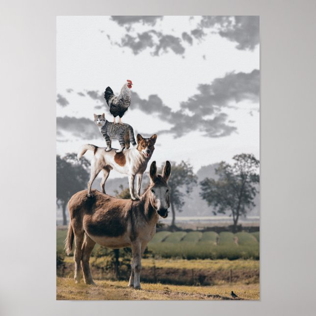 Poster d'animaux stupides (Devant)