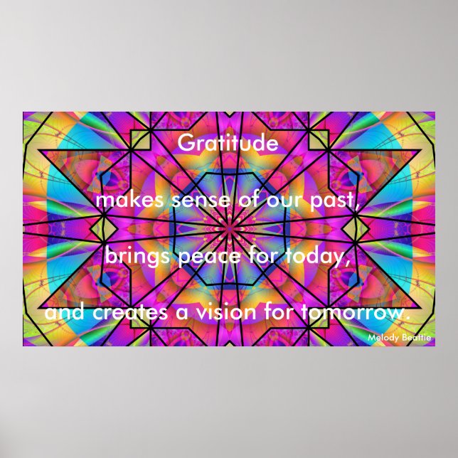 Poster "Dankbarkeit macht Sinn" (Vorne)