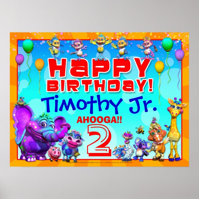 Poster d'anniversaire 24x18" GiggleBellies (Devant)