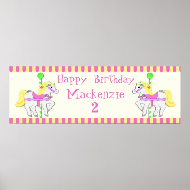 Poster d'anniversaire de Ponies peintes (Devant)