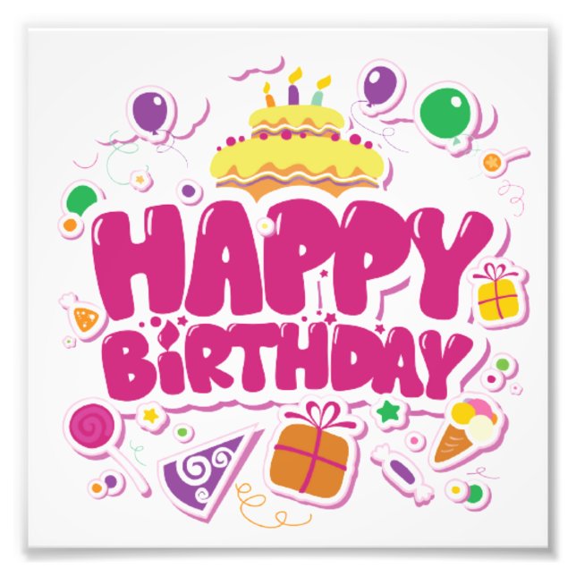 Poster d'anniversaire heureux (Devant)