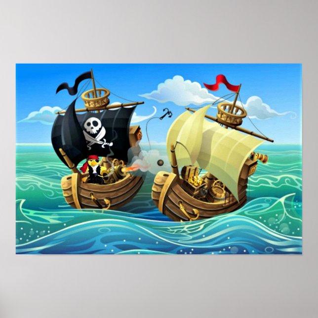 Poster Danny Duck le Pirate. (Devant)
