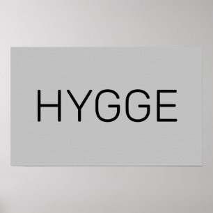 Poster Danois Hygge noir et gris