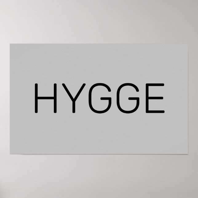 Poster Danois Hygge noir et gris (Devant)