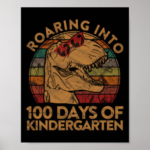 Poster Dans 100 Jours De Jardin D'Enfants Cadeau Heureux 