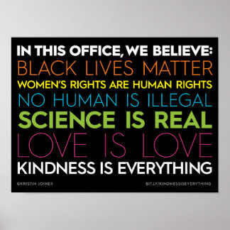 Poster Dans ce bureau.... La gentillesse est tout signe
