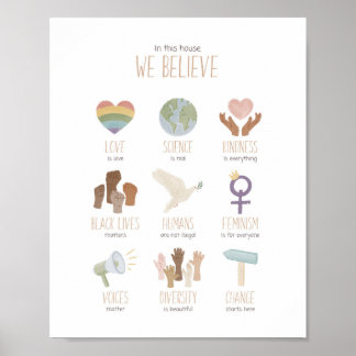 Poster Dans Cette Chambre, Nous Croyons Black Lives Matte