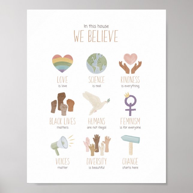 Poster Dans Cette Chambre, Nous Croyons Black Lives Matte (Devant)