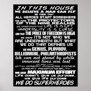 Poster Dans Cette Chambre, Nous Faisons Des Superhéros