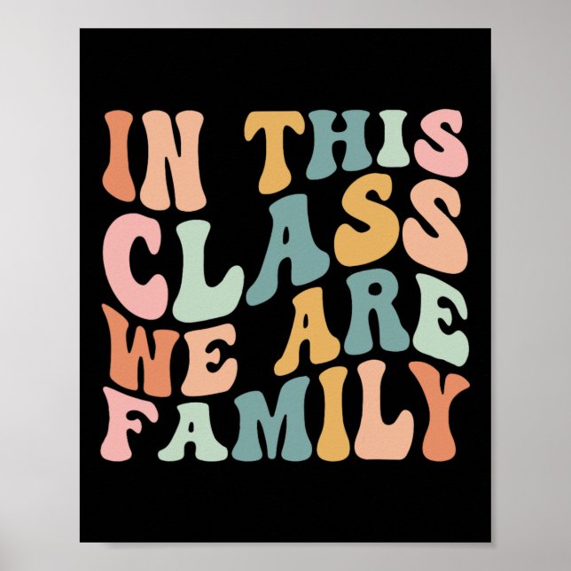 Poster Dans cette classe, nous sommes la famille de retou (Devant)