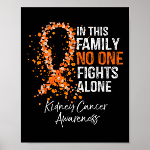 Poster Dans cette famille combat seul Chemise Cancer du r