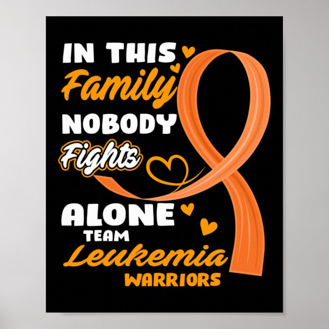Poster Dans Cette Famille Personne ne combat seul Team Le (Devant)
