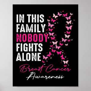 Poster Dans Cette Famille, Personne Ne Lutte Seul Cancer