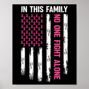 Poster Dans Cette Famille, Personne Ne Lutte Seul Cancer