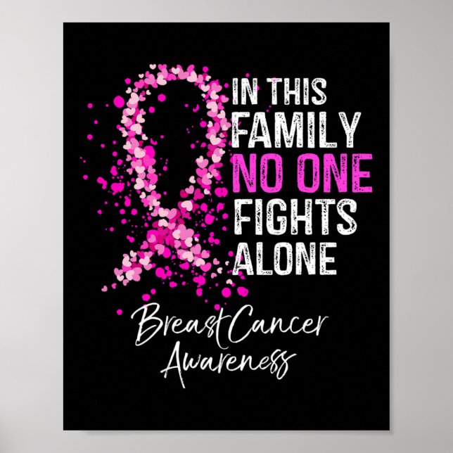 Poster Dans Cette Famille, Personne Ne Lutte Seul Cancer  (Devant)