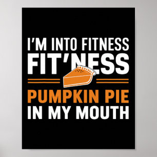 Poster Dans Fitness Citrouille Pie Alimentation Humour Am