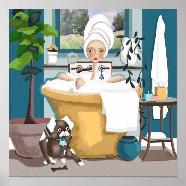 Poster Dans la baignoire (Devant)