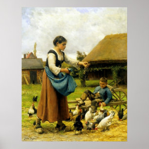Poster Dans la ferme ~ Julien Dupré ~ Belle toile d'art