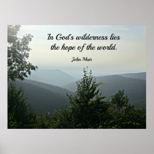 Poster Dans la nature sauvage de Dieu se trouve l'espéran